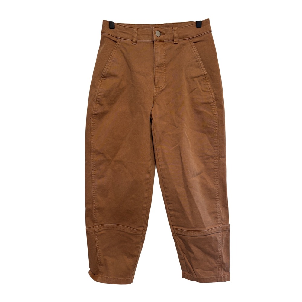 Everlane Utility Barrel Pant Toasted Clay Brown Organic Cotton Size 2